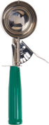 Winco No.12 Ice Cream Disher, Green, with Plastic Handle, ICD-12