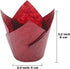 180 Pieces Tulip Baking Paper Cups Cupcake Muffin Liners in 3 Colors: White, Natural, Brown
