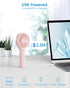 Handheld Fan, Portable Mini Fan with 3 Speeds, USB Rechargeable Personal Fan for Travel/Home - Pink