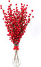 Larksilk 12 Red Holly Berry Stem Picks Artificial Christmas Decorative Branches for