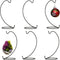 Constefire Ornament Display Stand,6 PCS Air Plants Holder, Planter Terrariums Hanger, Black Iron