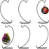 Constefire Ornament Display Stand,6 PCS Air Plants Holder, Planter Terrariums Hanger, Black Iron