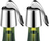 Wine Stoppers Set of 2, Stainless Steel Wine Bottle Stopper with Silicone Seal, Reusable Beverage Preserver