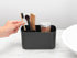 Brabantia Renew Bathroom Caddy (Dark Grey) - Compartments for Toothbrushes, Toothpaste, Soap etc - Nonslip Base