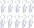 Super Strong Swivel Hanging Hooks, Laundry & Curtain Clips, Beach Towel Clips, 4.3-inch, White (10-pack)