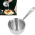 Stainless Steel Saucepan, Half Quart Heavy Bottom Cooking Pot with Pour Spout for Home Kitchen