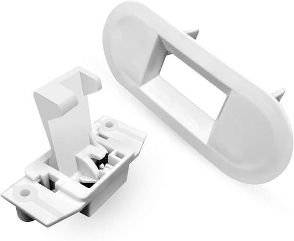 WH02X24399 Washer Lid Lock Strike and WH01X24381 Bezel Compatible for GE Hotpoint Top Washer Replacement Parts