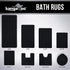 KANGAROO Luxury Chenille Bath Rug, Extra Soft Shaggy Mat for Kids Bathroom, Machine Wash, 24x17, Black