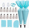 Piping Bags and Tips Set, Reusable Cake Decorating Supplies with 2 Bags, 12 Icing Tips, 2 Silicone Rings, 2 Couplers, 3