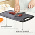 Cutting Boards for Kitchen, Plastic Chopping Board Set of 3 with Non-Slip Feet, Juice Grooves, Easy Grip Handle, BPA Free, Non-Porous, Dishwasher Safe, Multiple Sizes (Black,Grind Function) by EASTHUA