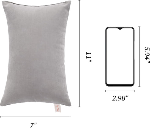 2 Pack 11"x7" BEDSUM Tiny Pillows, Microfiber Mini Pillow for Travel, Pets, Soft and Machine Washable Small Pillows