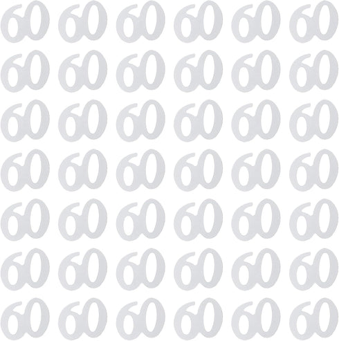 AMOSFUN 1200pcs Number 60 Sequins Confetti for 60th Birthday Party Decoration, Silver