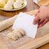 White Plastic Dough Scraper - Cream Smooth Cake Flour Spatula Cutter Baking Tool for Kitchen and Dining