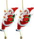 SZTLKHH Electric Santa Climbing Rope Decoration - 2PCS Funny Musical Christmas Tree Ornament,