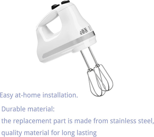 W10490648 Hand Mixer Turbo Beaters for Blending Soups, Smoothies, Shakes, Egg Whites, Replaces AP5644233, AP6022244