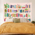 59Wx51H Inch Homewelle Reading Tapestry Modern Wall Art Unique Books Bookshelf Library Bookworm Floral Botanical
