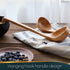 Wooden Ladle for Soup, 10.8x2.8" with Deep Scoop, Hanging Hook, Lacquer Coating