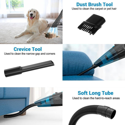 Handheld Vacuum Cleaner, High Suction Power 13000PA Cordless for Cars, Homes, Pets, and Small Spaces