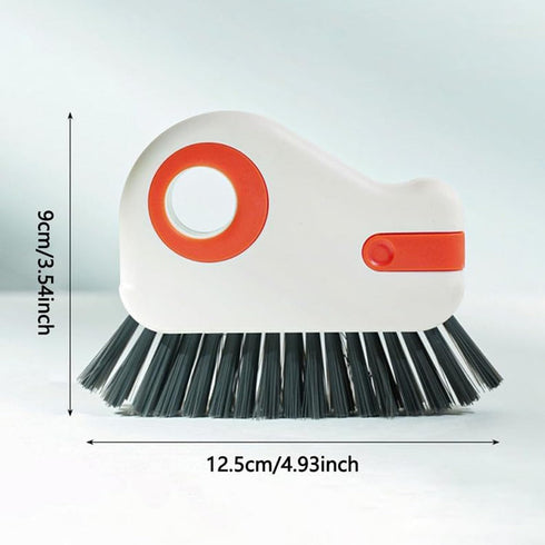 2 in 1 Groove Cleaning Brush, Multifunction Hard Bristle Crevice Cleaning Brush with Hidden Scraper for Window Track