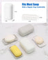 Minimalist Travel Soap Case with Removable Draining Tray, Leak-Proof Container with Silicone Seal, Gray, 1 Pack