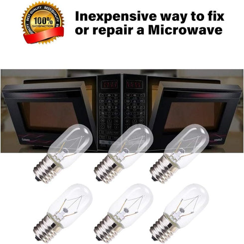 8206232A Microwave Light Bulb, T8 25W Appliance Light Bulb Replacement for 8206232A, 6Pack
