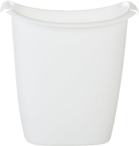 Rubbermaid Small Trash Can, Plastic, 3.5-Gallon, White Wastebasket