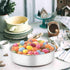 TeamFar 8 Inch Cake Pan Set, 3 Pcs Round Stainless Steel Tier Cake Pans, Healthy Heavy Duty, Easy Clean, Dishwasher Safe