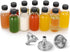 AOZITA 12 Pack, 2 oz 3 60ml Immunity, Small Clear Glass Bottles w/Lid & Funnels - Boston Shot Bottles for Health