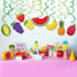 30Ct Tutti Frutti Hanging Swirl Decorations, Tropical Fruit Party Supplies for Summer Birthday Luau