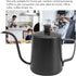 Pour Over Coffee Kettle - Stainless Steel Gooseneck Spout Coffee Tea Pot, 350ML Black with Lid