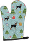 Caroline's Treasures BB4968OVMT Christmas Miniature Pinscher Oven Mitt, Heat Resistant Kitchen Mitt for Hot Pans