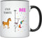 YouNique Designs 11 Ounces Running Coffee Mug, Unicorn Mug, Gifts for Women, Half Marathon Runners (Black Handle)