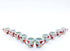 Inch 10 Set ChangThai Design Very Tiny White Red Hearts Ceramic Coffee Mug Pieces - Miniature Tableware Cup Tray Bowl