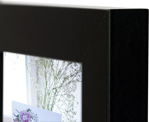 Frametory 4x6 Double Picture Frame Hinged Photo Frames for Desktop (Black, 4x6 Double)