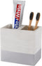 Toothbrush and Toothpaste Holder, Anti-Slip Bathroom Countertop Organizer, Electric Vanity Caddy for Family Storage