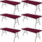 6 Pack 8 Foot Picnic Table Cover Fitted Elastic Tablecloth for Rectangle