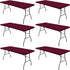 6 Pack 8 Foot Picnic Table Cover Fitted Elastic Tablecloth for Rectangle