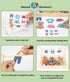 2-6 Montessori Practical Life Clothes Hanging Job Rope Strings Hanging Clothes with Clothespins Airing Clothes