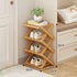 4 Comeon Shoes Rack for Front Door,Space Saving Wooden Shoes Organizer Entryway Corner Folding Shoe Shelf ([Primary