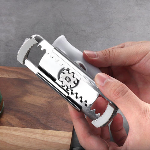 Upgraded Stainless Steel Jar Opener, Adjustable Tool for 1-4 inches Lids, Easy Non-Slip Opener for Weak Hands