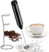 Electric Milk Frother Handheld with Stainless Steel Stand, Portable Foam Maker for Coffee, Latte, Cappuccino, Hot