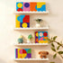 XNGZY Set 4 Nursery Book Shelves, of Floating Book Shelves, Scalloped Wall Bookshelf for Bedroom, White Decor