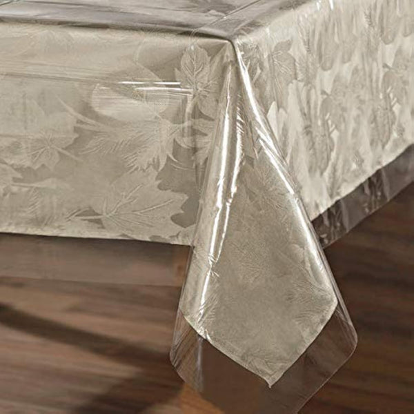 sancua Clear Plastic 100% Waterproof Tablecloth - 54 x 54 Inch Vinyl PVC Table Cover for Dining, Parties