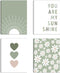 Aglcatie Boho Wall Art Set of 4 Sage Green Nursery Wall Decor You