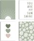 Aglcatie Boho Wall Art Set of 4 Sage Green Nursery Wall Decor You