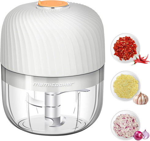 Electric Garlic Chopper, Mini Portable Veggie Chopper, 250ML Grinder for Garlic, Onion, Wireless Food Processor