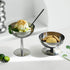 4Pcs Hapivida Ice Cream Cup, Stainless Steel Serving Dessert Bowls Cups Sauce Bowls Mini Round Footed Yogurt Snack