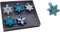 Kurt Adler H8203 Glass Star of David Ornament, Set of 6, Blue with Glitter