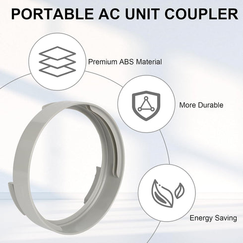 Portable AC Exhaust Hose Coupler, 5.9 Inch Air Conditioner Unit Vent Tube Connector, Portable AC Adapter