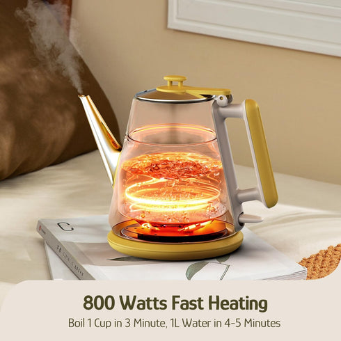 1 34 304 800W Hazel Quinn Retro X Eduardo Recife Collaboration Electric Kettle- Litres / Ounces Retro Small Tea Kettle